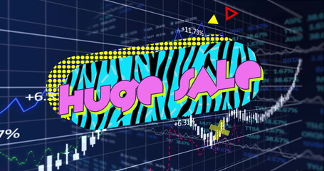 Displaying sale bubble with zebra stripes and pink text on trading dashboard, candlestick bars