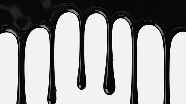 black and white paint dripping