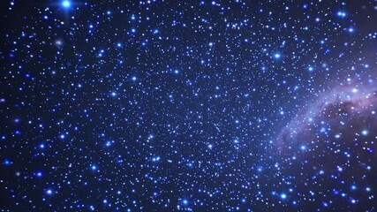 Cosmic nebula gliding through dark starry expanse, revealing celestial depth and ethereal movement against infinite astronomical background