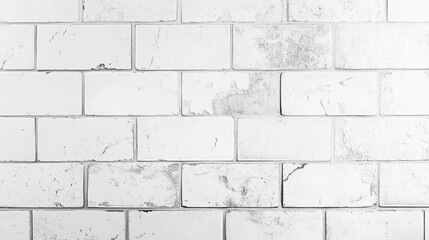 Fototapeta premium White brick wall texture background distressed aged design