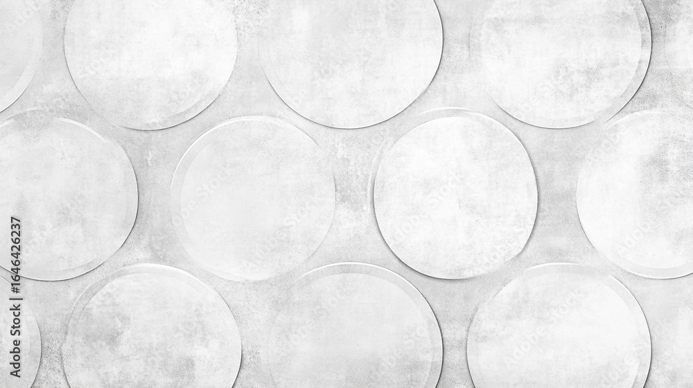 Poster white textured circles pattern background design