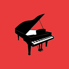 Grand Piano Vector Illustration