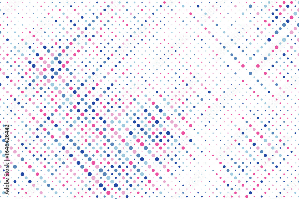 Poster colorful halftone background vector, abstract backdrop design with two tone pattern and copy space f