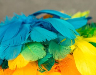 Obraz premium Close-up of colorful feathers