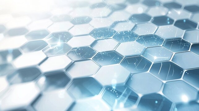 White 3d hexagonal technology vector abstract background