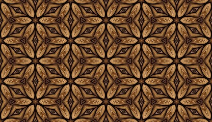 Fototapeta premium Seamless floral pattern with vintage retro flowers on a colorful wallpaper backdrop