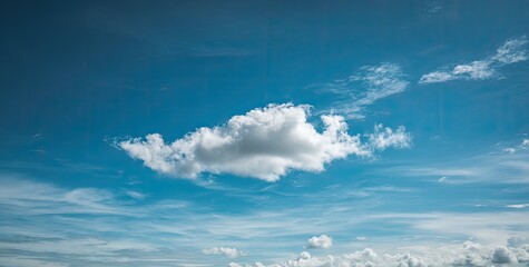 Azure sky dotted with fluffy white clouds (1)