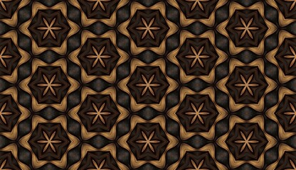 Seamless vintage floral wallpaper pattern with a retro brown damask decoration