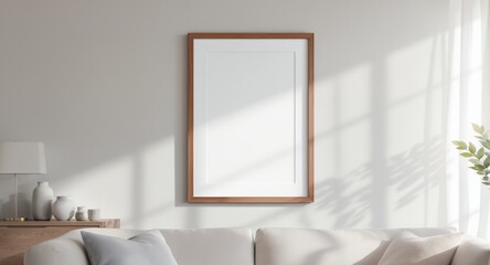 Modern Minimalist Wall Art Frame Mockup - Perfect for Interior Design