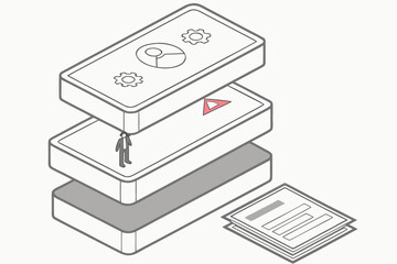 Business process flow with a person and documents