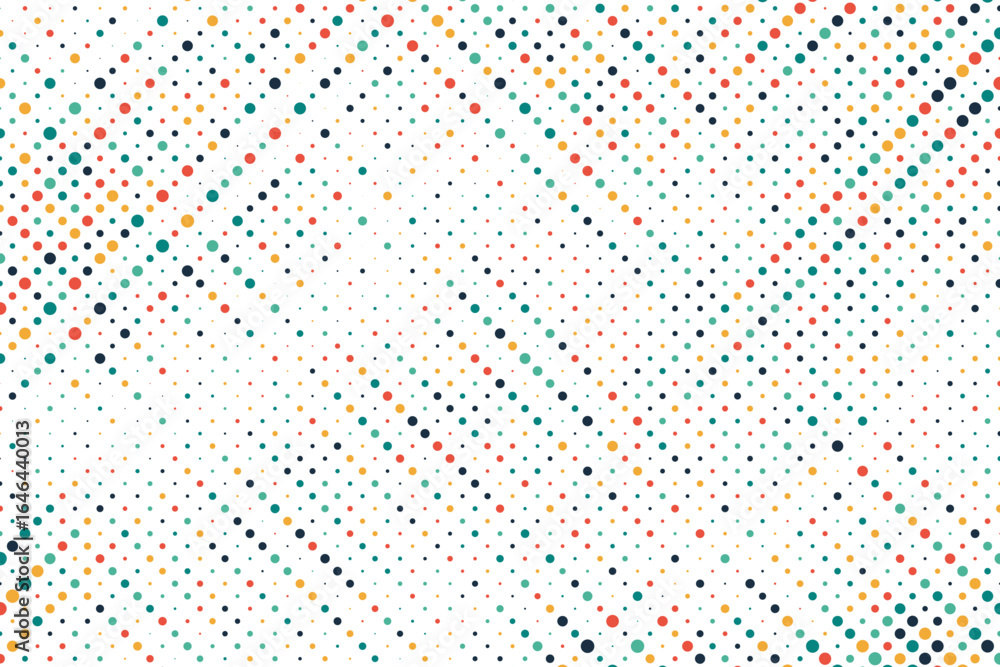 Poster colorful halftone background vector, abstract backdrop design with two tone pattern and copy space f