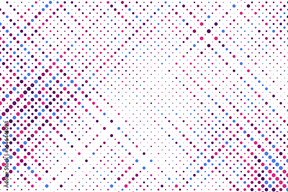 Poster colorful halftone background vector, abstract backdrop design with two tone pattern and copy space f