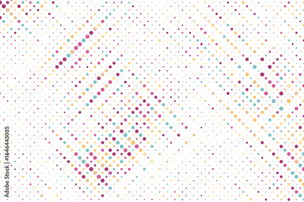 Poster colorful halftone background vector, abstract backdrop design with two tone pattern and copy space f