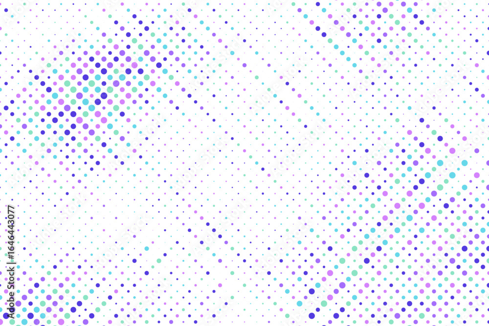 Poster colorful halftone background vector, abstract backdrop design with two tone pattern and copy space f
