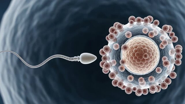 Journey to Life: Animated Visualization of Human Fertilization Process and Cellular Union