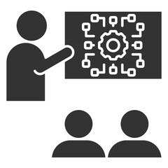 Training Glyph Icon Element For Design