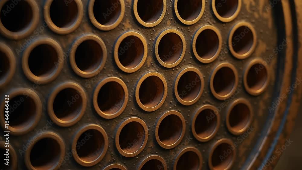 Aufkleber heat exchanger tube sheets with metal tubes arranged in circular and close patterns for efficient en