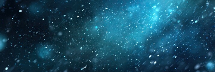 Obraz premium Abstract dark blue background with scattered light particles