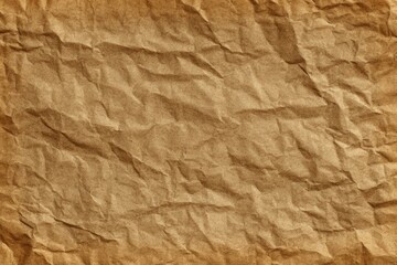 Obraz premium Crinkled, tan kraft paper texture