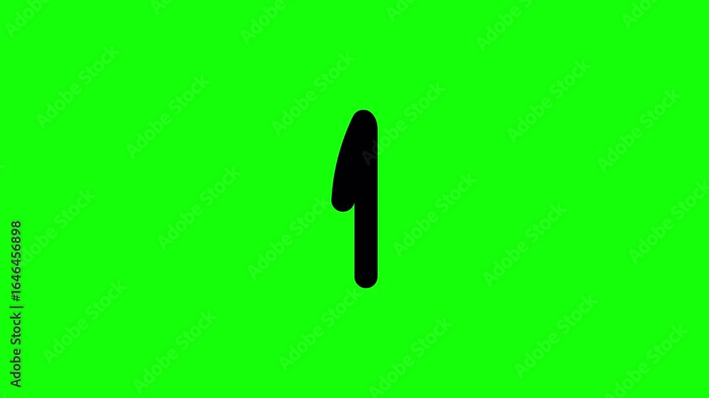 Aufkleber pack of 10 animated numbers from zero to nine. hand-drawn style with a self-drawing effect. this set