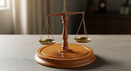 Elegant balance scales showcase fairness and justice in legal settings beautifully rendered
