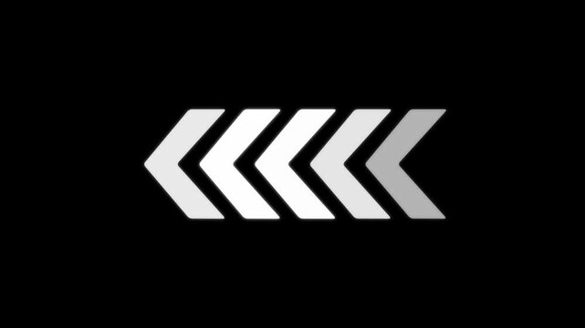 direction line arrow icon animation concept,simple Right side direction line arrow .Glowing animation of sweep arrow icon. Arrow Loop Animation direction concept.Direction concept, neon arrow icon.4k
