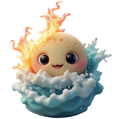 easter egg sun  in the water