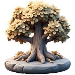 gold tree in the garden