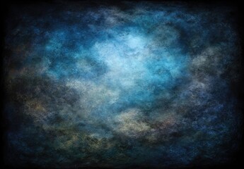 Obraz premium Deep, textured, dark blue and gray background with a subtle, light center