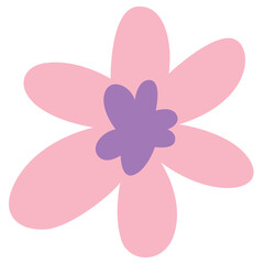 Flat vector illustration of yellow star with center hole, minimal abstract style, isolated on white background for decoration and creative designs.