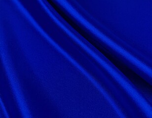 Obraz premium Deep blue silk fabric draped