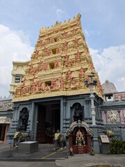 the colorful temple of Katon area in singapore