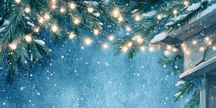 DOSSEL DE NATAL COM LUZES DE FADA BRILHANTES E NEVE