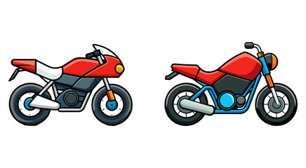 Flat motorcycle vector illustration design