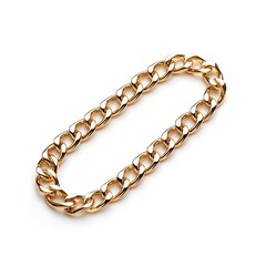 Obraz premium Metallic chain accessory against white background
