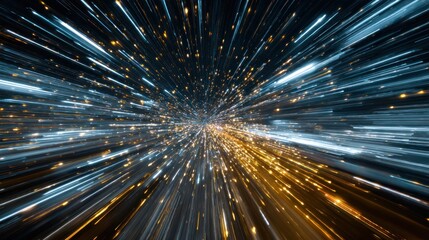 Hyperspace Tunnel: A Journey Through Light and Speed