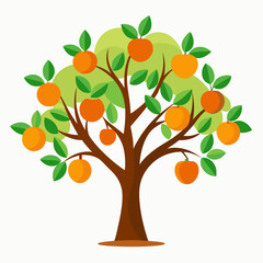 vector illustration of an apple tree