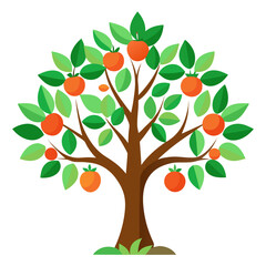 vector illustration of an apple tree