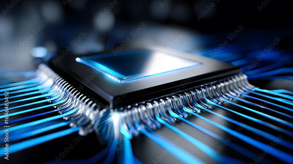 Poster microchip with circuit connections