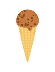 アイスクリーム　コーヒー　チョコレート　コーン　アイス　イラスト
