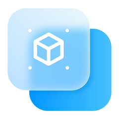 3D Box Ecommerce Digital Glassmorphism UI Icon Sign and Symbol Element Asset Digital Design Illustrator Png Svg	