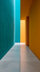 empty room with door