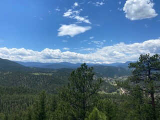 mountain landscape with clouds