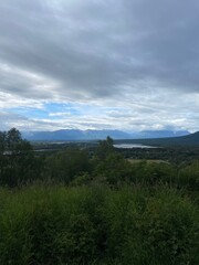 clouds over the mountains