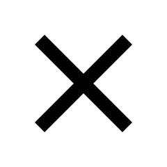 Obraz premium Bold X icon