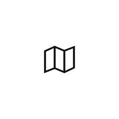 Map logo icon flat vector design