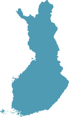 Fototapeta premium Finland map vector design isolated on background.