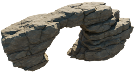 Natural stone archway with textured details perfect for landscape design and scenic backgrounds