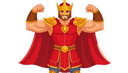 Powerful king illustration