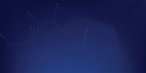 Abstract dot white blue hexagon pattern gradient texture technology background.